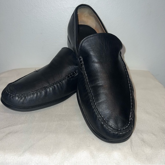 Johnston Murphy Men's Loafers 9.5 M Soft Black Sheepskin Leather Anti Slip - Picture 8 of 10